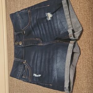 Vanilla Star Navy Denim Shorts